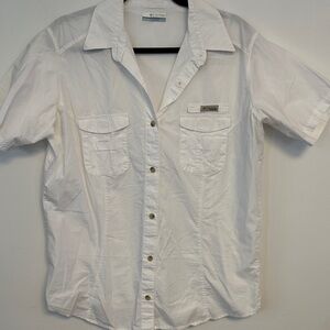 Columbia Women's White Button-Down Shirt